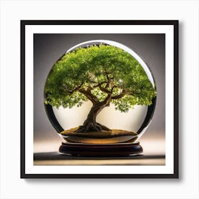 Bonsai Tree In A Glass Ball 4 Art Print
