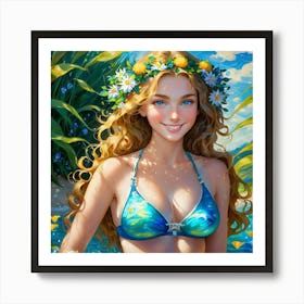 Girl In A Bikini vj Art Print