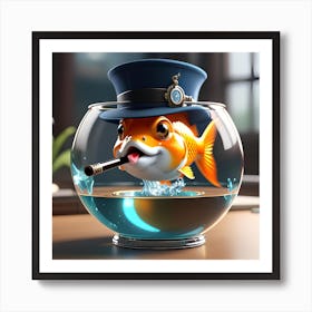 Fish In A Bowl 3 Art Print