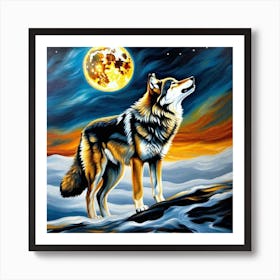 Howling Wolf Art Print