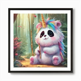 Unicorn Panda Art Print