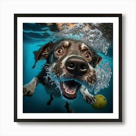 Underwater Dog Photography V0 Pq7buowned0a1 1 Art Print