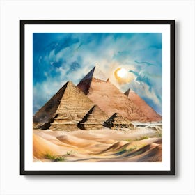 Pyramids Of Giza Art Print