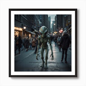 Alien Blending In Art Print