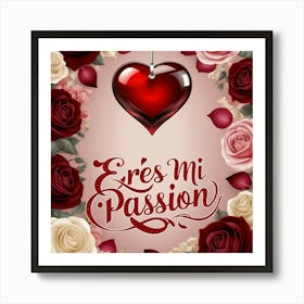 Eres Mi Passion Love Gift Art Print