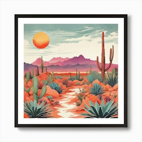 Desert Landscape Canvas Print art print Art Print