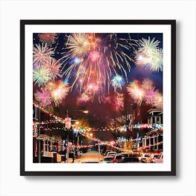 Christmas Lights In Delphia Art Print