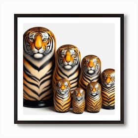 Tiger Nesting Dolls Art Print