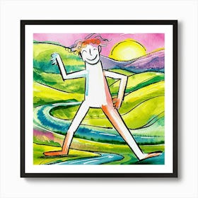 Man Standing in a Field Art Print