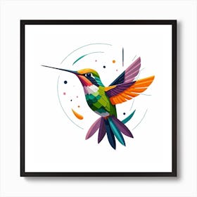 Colorful Hummingbird 2 Art Print