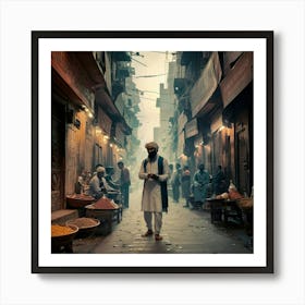 Man In A Market Art Print