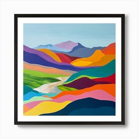 Colourful Abstract Sierra Nevada National Park Usa 1 Art Print