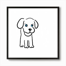 Dog With Blue Eyes Art Print