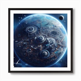 Futuristic Planet 1 Art Print