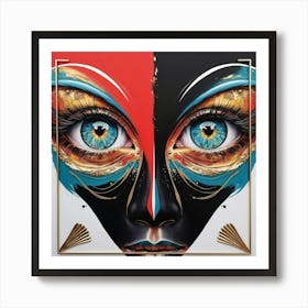 'Black Eyed Woman' Art Print