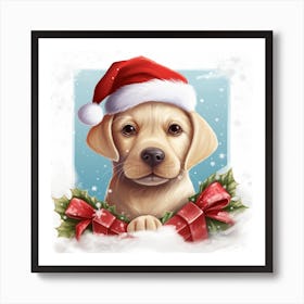 Christmas Labrador Retriever 4 Art Print