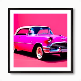 Pink Car 2 Art Print