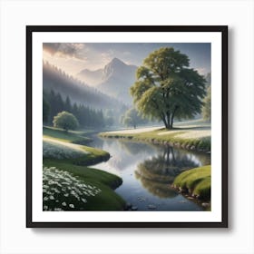 River In The Mountains 2 Art Print