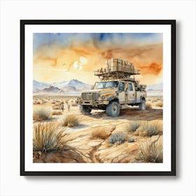 Truck In The Desert 15 Art Print