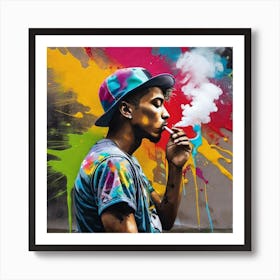 Man Smoking A Cigarette 3 Art Print