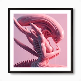 Alien Portrait Pink 17 Art Print