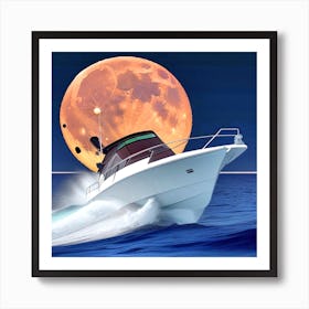 Moonlight Cruise 48 Art Print