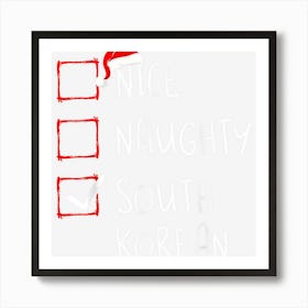 Nice Naughty South Korean Christmas South Korea Heritage Art Print