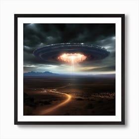 Alien Spacecraft Art Print