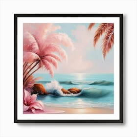 Leonardo Phoenix Imagine A Serene Tropical Beach That Has Been Deserted Art Print