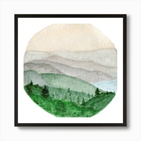 Landscape Watercolor Painting 4 Art Print