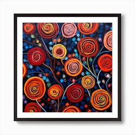 Colorful Roses 10 Art Print