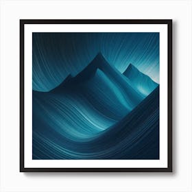 Firefly An Illustration Of A Beautiful Majestic Cinematic Tranquil Mountain Landscape In Neutral Col (66) Art Print