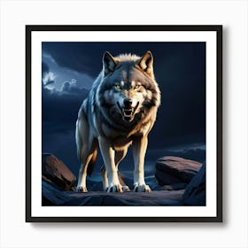 Wolf expresses luxury and sublimity 1 Art Print