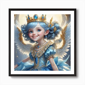 Angel Of Moon Art Print