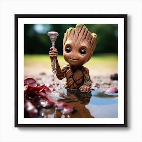 Guardians Of The Galaxy baby Groot Art Print