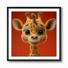 Cute Giraffe 32 Art Print