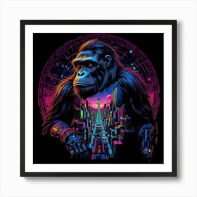 Ape In The City Art Print