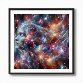 Nebula, Stargazer's Dreams: Constellations Reimagined in Woven Light Art Print