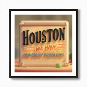 Houston We Have Too Many Problems Art Print