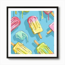 Ice Cream Pops Art Print