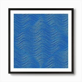 Blue Wave Abstract Texture Seamless Art Print