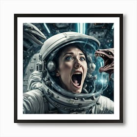 No One Can Hear You Scream In Space Art Print