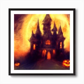 Halloween Castle Art Print