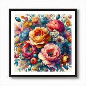 Bouquet Of Flowers 6 Art Print