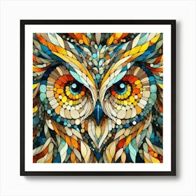 Abstract Owl Painting Art Print