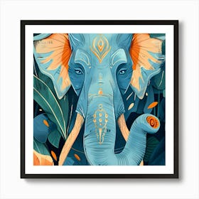 Elephant In The Jungle 1 Art Print