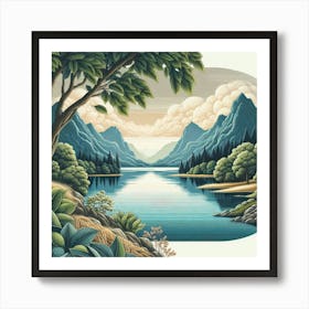 Landscape Painting 2 Art Print