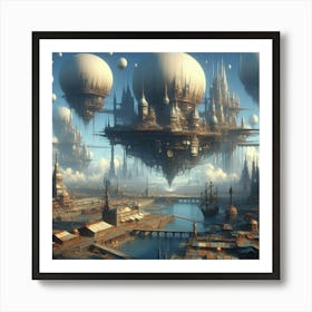 Futuristic City 23 Art Print