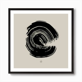 Greige 002 - Art print poster physical item grey gray beige greige abstract minimal modern contemporary black ink wall art square Art Print
