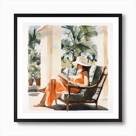 Woman Reading A Book 1 Art Print